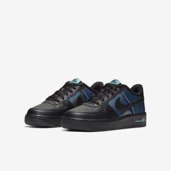 Nike Air Force 1 SE - Nagyobb Gyerek Utcai Cipő - Fekete/Kék/Fekete